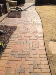 Herringbone Brick Walkway