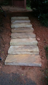 Rustic Slab Steps