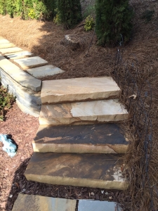 Rustic Granite Slab Steps