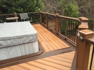 Hot Tub Install with Trex Decking