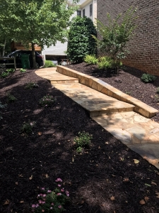 Set Stone Walkway and Bed Wall
