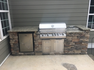 Stacked Stone Outdoor Kitchen