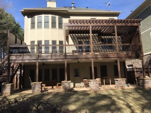 Two Story Deck with Arbor Roof