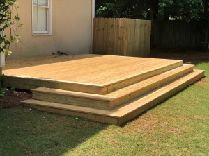 Back Floating Deck with Stair Surround