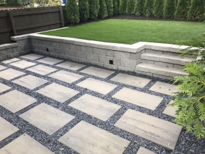 Offset Granite Tile Patio