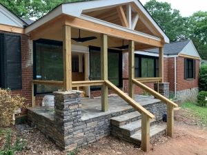 Front Porch with Stone Accent