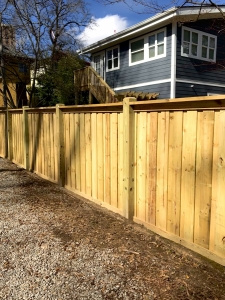 Fence with Over Lapping Pickets