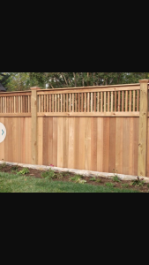 Fence with Lattice Top