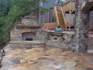 Fireplace Stacked Stone