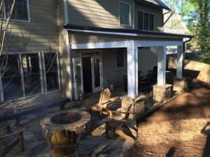 Lean to Pavilion with Stone Columns