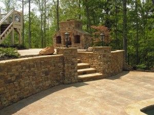 Stacked Stone Wall